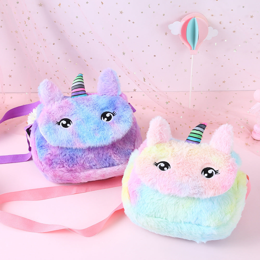 Wholesale Plush Children's Unicorn Cartoon Plush Shoulder Bag